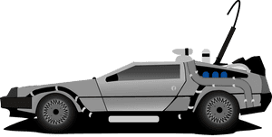 Iconic Time Travel Vehicle PNG image with transparent background