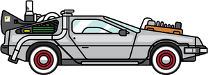 Iconic Time Travel Vehicle PNG image with transparent background