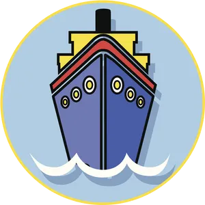 Iconic Titanic Cartoon Vector PNG Image