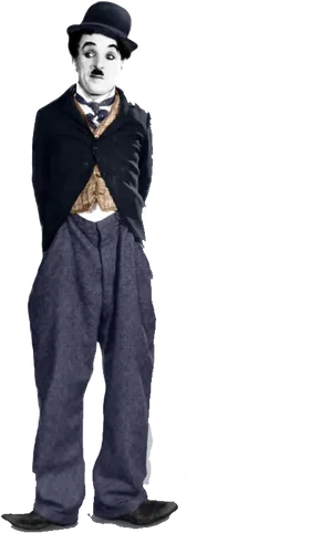 Iconic Tramp Character Costume PNG Image