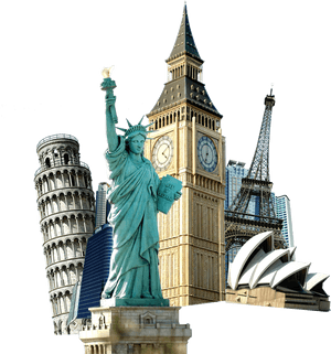 Transparent Lady Liberty Clipart - Eiffel Tower Big Ben, HD Png Download PNG image with transparent background