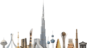 Dubai Towers Png , Png Download - Transparent Dubai Buildings Png, Png Download PNG image with transparent background