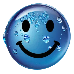 Icy Blue Smiling Face Emoji Png Ysc PNG Image