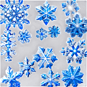 Icy Blue Snowflakes PNG 05212024 PNG image with transparent background