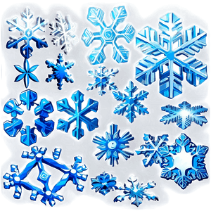 Icy Blue Snowflakes PNG 45 PNG image with transparent background