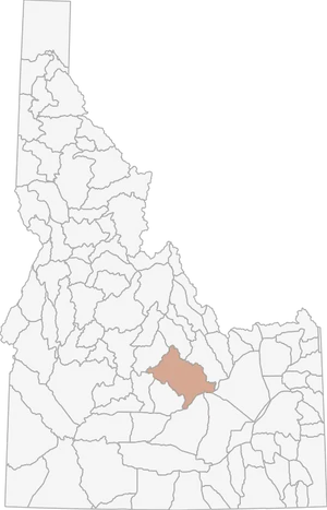 Idaho County Highlighted Map PNG Image