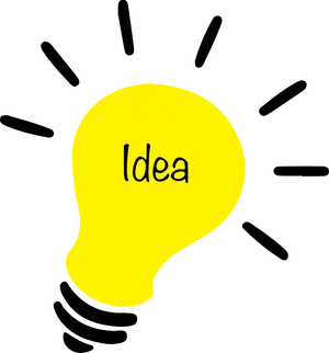 Idea Lightbulb Graphic PNG Image