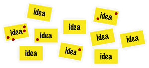 Idea Post It Notes Concept PNG image with transparent background