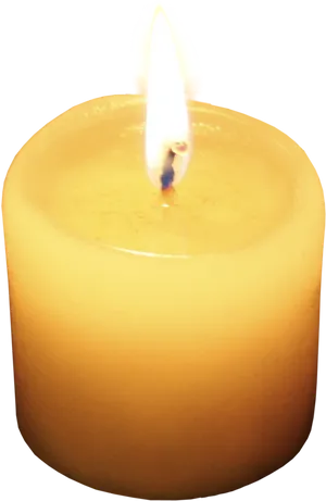 Illuminated Candle Flame PNG Image