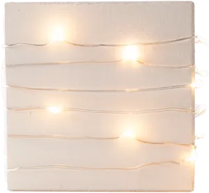 Illuminated Canvaswith String Lights PNG Image