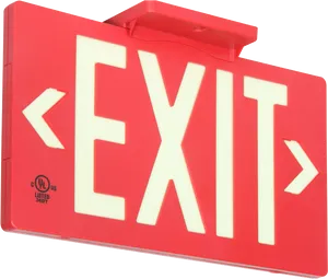 Illuminated Exit Sign PNG Image