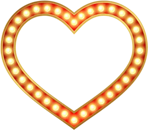 Illuminated Heart Frame PNG Image