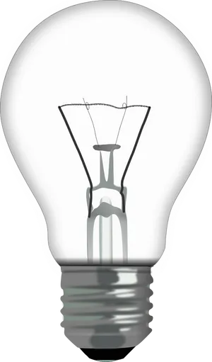 Illuminated Incandescent Bulb PNG Image