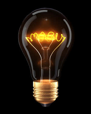 Illuminated Incandescent Bulb PNG image with transparent background