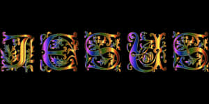 Illuminated_ Jesus_ Text_ Graphic PNG image with transparent background