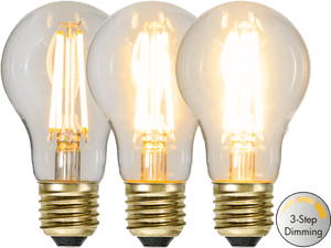 Illuminated L E D Bulbs3 Step Dimming PNG image with transparent background