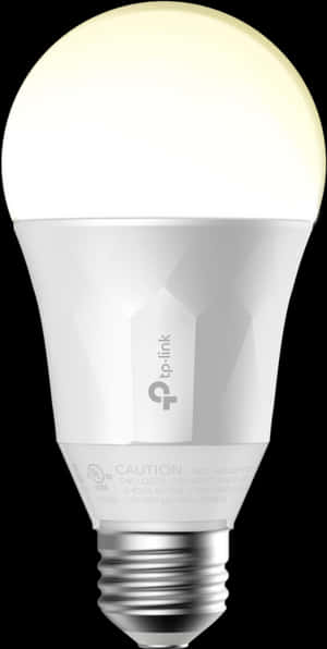 Illuminated L E D Light Bulb PNG image with transparent background