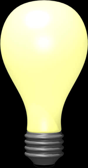 Illuminated Light Bulb PNG image with transparent background