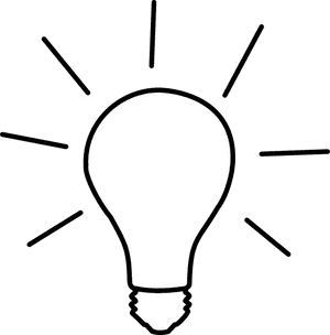 Free Vector Idee / Idea - Light Black And White Clipart, HD Png Download PNG image with transparent background