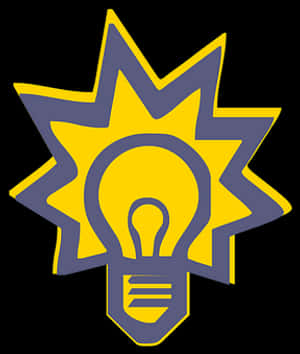 Illuminated Lightbulb Graphic PNG image with transparent background