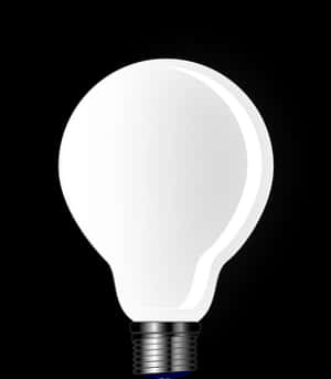 Illuminated Lightbulbon Black Background PNG image with transparent background