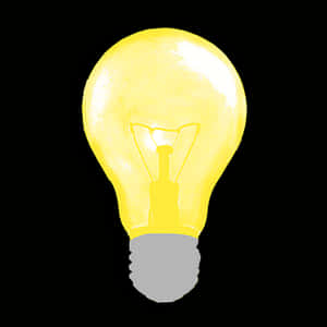 Illuminated Lightbulbon Black Background PNG image with transparent background