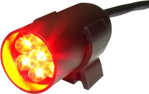 Illuminated Red L E D Traffic Signal PNG Image