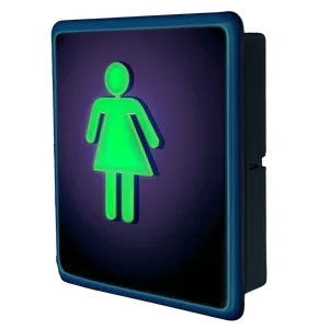 Illuminated Restroom Sign Png Jje95 PNG Image