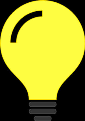 Illuminated Yellow Lightbulb Icon PNG image with transparent background