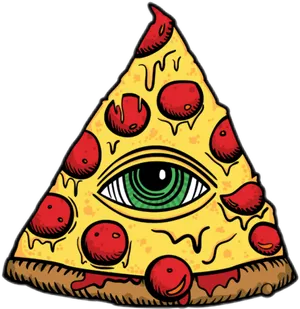 Illuminati Pizza Eye Art PNG Image