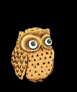 Illustrated Cute Owl PNG image with transparent background