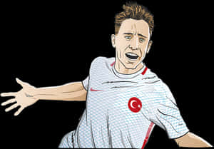 Illustrated Footballerin Turkey Kit PNG image with transparent background