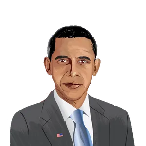 Illustrated Portraitofa Statesman PNG Image