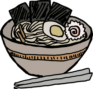 Picture Black And White Stock Onlinelabels Clip Art - Ramen Bowl With Nori PNG