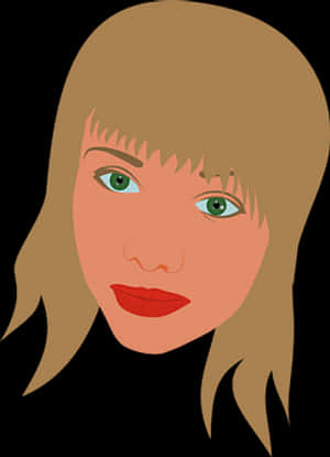 Illustrated Woman Portrait PNG image with transparent background