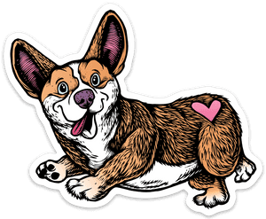 Image Of Corgi Sticker - Dorgi, HD Png Download PNG image with transparent background