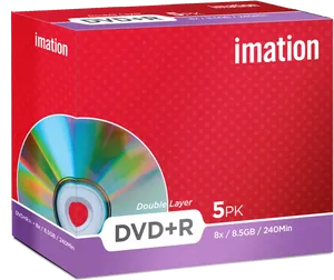 Imation Double Layer D V D Pack PNG Image