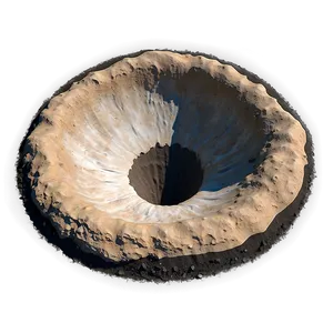 Impact Crater Realistic Png Elt PNG Image