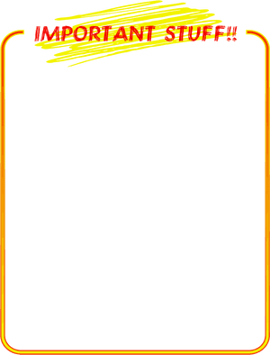 Important Announcement Frame PNG image with transparent background