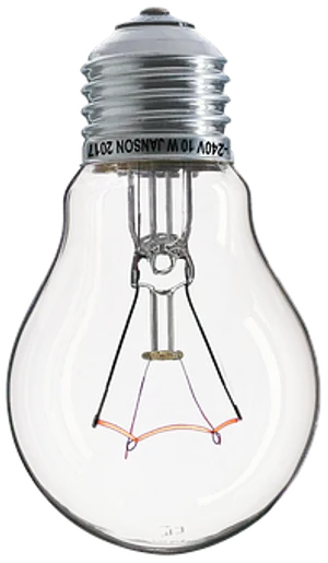 Incandescent Bulb Close Up PNG Image