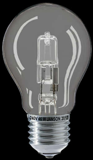 Incandescent Bulb Close Up PNG image with transparent background
