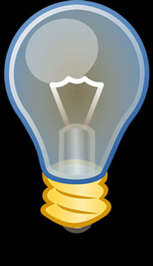 Incandescent Light Bulb Graphic PNG image with transparent background