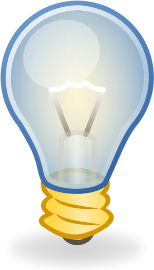 Incandescent Light Bulb Illustration PNG Image