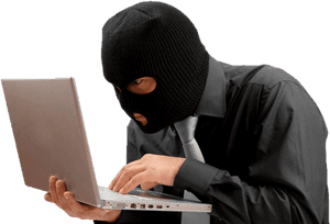 Incognito Hackerwith Laptop PNG image with transparent background