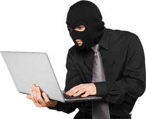 Incognito Hackerwith Laptop PNG image with transparent background
