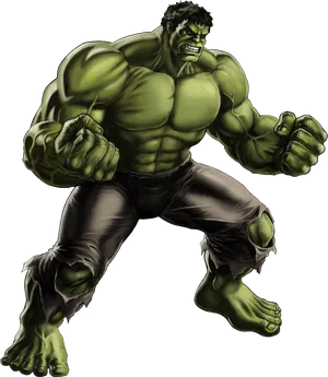 Incredible Hulk Avengers Illustration PNG Image