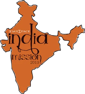 India Map Mission2013 Graphic PNG Image