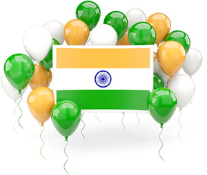 Square Flag With Balloons - Indian Flag Balloons Png, Transparent Png PNG image with transparent background