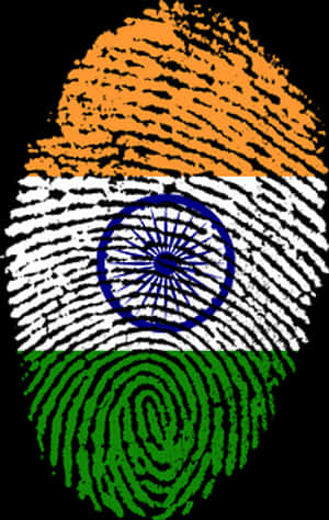 Indian Flag Fingerprint Pattern PNG image with transparent background
