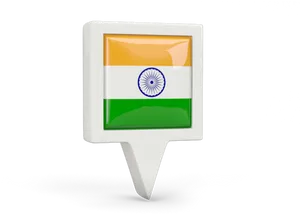 Indian Flag Map Pin PNG Image